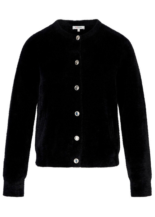 Gilet noir uni avec une coupe droite et des...