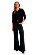 Thumbnail Gilet noir uni avec une coupe droite et des manches longues - Image 2