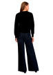 Thumbnail Gilet noir uni avec une coupe droite et des manches longues - Image 3