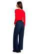 Thumbnail Top rouge uni muni d'une coupe droite et de manches longues - Image 3