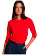 Thumbnail Top rouge uni muni d'une coupe droite et de manches longues - Image 4