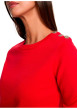 Thumbnail Top rouge uni muni d'une coupe droite et de manches longues - Image 5