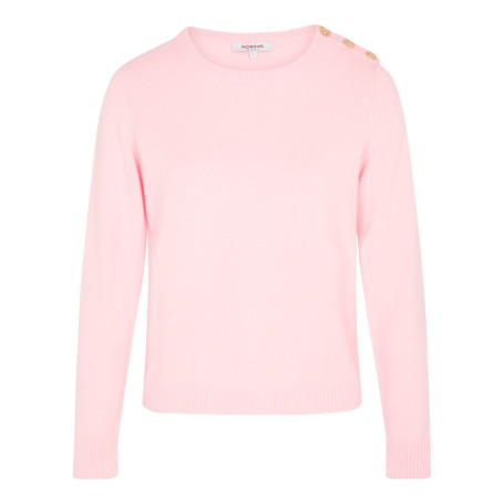 Top rose uni muni d'une coupe droite et de...