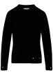 Thumbnail Pull noir uni avec une coupe droite et des manches longues