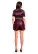 Thumbnail Short chino prune uni avec une coupe droite et muni d'une fermeture à zip - Image 3