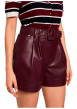 Thumbnail Short chino prune uni avec une coupe droite et muni d'une fermeture à zip - Image 5