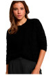 Thumbnail Pull noir uni avec une coupe droite et des manches longues - Image 4