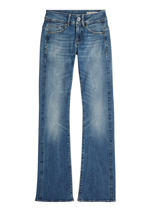 Jean en coton stone à coupe bootcut pourvu de...