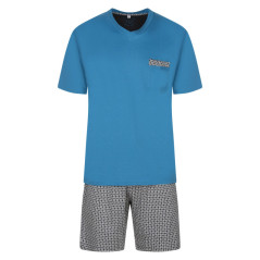 Pyjama Homme Sumeyuyu Coton - T-Shirt Manches Courtes Et Short, Ensemble 2 Pièces Ultra Confort