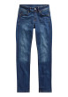 Thumbnail Jean en coton indigo à coupe droite pourvu de multiples poches