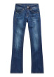 Thumbnail Jean en coton indigo à coupe bootcut pourvu de multiples poches