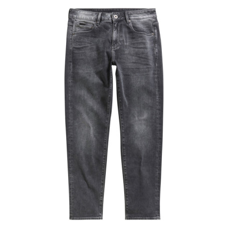 Jean en coton anthracite à coupe droite pourvu...