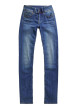 Thumbnail Jean en coton indigo à coupe droite pourvu de multiples poches