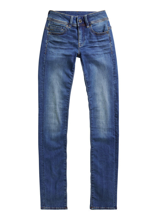 Jean en coton indigo à coupe droite pourvu de...