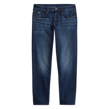 Jean en coton indigo à coupe droite pourvu de...