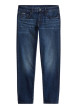 Thumbnail Jean en coton indigo à coupe droite pourvu de multiples poches