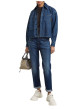 Thumbnail Jean en coton indigo à coupe droite pourvu de multiples poches - Image 4