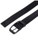 Thumbnail Ceinture en cuir noire pourvue d'une boucle métallique rectangulaire - Image 2