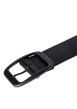 Thumbnail Ceinture en cuir noire pourvue d'une boucle métallique rectangulaire - Image 3