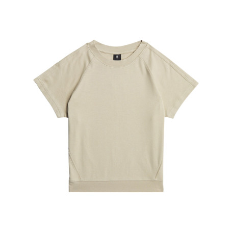 T-shirt en coton biologique beige à coupe...