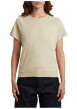 Thumbnail T-shirt en coton biologique beige à coupe droite pourvu d'un col rond - Image 2
