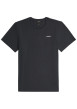Thumbnail T-shirt en coton biologique noir à coupe droite pourvu de manches courtes
