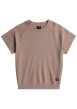 Thumbnail T-shirt en coton biologique mauve à coupe droite pourvu d'un col rond