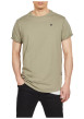 Thumbnail T-shirt en coton biologique kaki à coupe droite pourvu de manches courtes