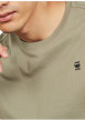 Thumbnail T-shirt en coton biologique kaki à coupe droite pourvu de manches courtes - Image 4