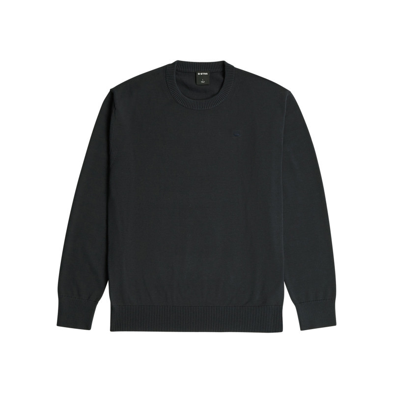 G-star - Pull Nuit Col Rond Pourvu D'une Coupe Droite Et De Manches Longues - Bleu Foncé G-star - Pull Nuit Col Rond Pourvu D'une Coupe Droite Et De Manches Longues - Bleu Foncé