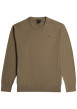 Thumbnail Pull taupe col rond pourvu d'une coupe droite et de manches longueS