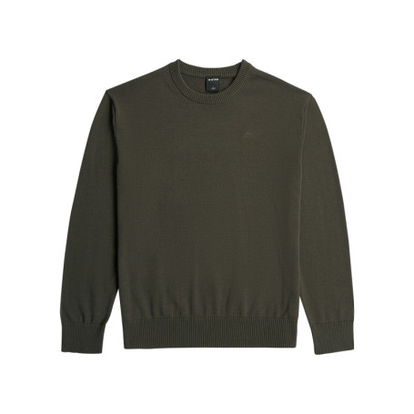 Pull kaki col rond pourvu d'une coupe droite et...