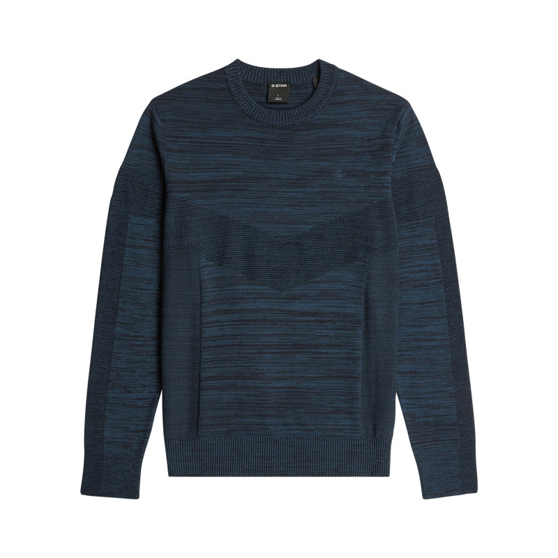 G-star - Pull Marine Col Rond Pourvu D'une Coupe Droite Et De Manches Longues - Bleu Foncé G-star - Pull Marine Col Rond Pourvu D'une Coupe Droite Et De Manches Longues - Bleu Foncé