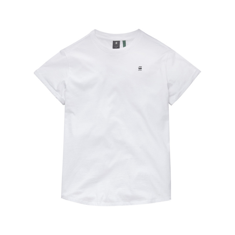 G-star - T-shirt En Coton Biologique Blanc à Coupe Droite Pourvu De Manches Courtes - Blanc G-star - T-shirt En Coton Biologique Blanc à Coupe Droite Pourvu De Manches Courtes - Blanc