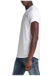 Thumbnail T-shirt en coton biologique blanc à coupe droite pourvu de manches courtes - Image 3