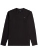 Thumbnail T-shirt en coton biologique noir à coupe droite pourvu d'un un col rond