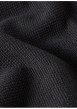 Thumbnail Pull noir à coupe droite pourvu d'un col rond côtelé et du nom de la marque - Image 2