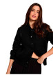 Thumbnail Bomber noir uni avec une coupe droite et des manches courtes - Image 4