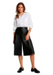 Thumbnail Short chino noir uni avec une coupe large muni d'une fermeture à zip - Image 2