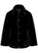 Thumbnail Blouson noir uni avec une coupe droite et des manches longues