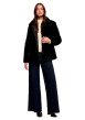 Thumbnail Blouson noir uni avec une coupe droite et des manches longues - Image 2