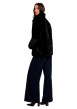 Thumbnail Blouson noir uni avec une coupe droite et des manches longues - Image 3