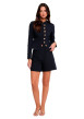 Thumbnail Blazer marine uni avec une coupe ajustée et des manches longues - Image 2