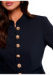 Thumbnail Blazer marine uni avec une coupe ajustée et des manches longues - Image 5
