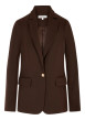 Thumbnail Blazer marron uni avec une coupe droite et des manches longues