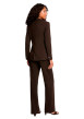 Thumbnail Blazer marron uni avec une coupe droite et des manches longues - Image 3