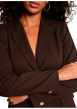 Thumbnail Blazer marron uni avec une coupe droite et des manches longues - Image 5