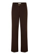 Thumbnail Pantalon marron uni avec une coupe bootcut muni d'un zip et d'un bouton