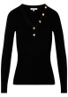 Thumbnail Top noir uni avec une coupe moulante et des manches longues