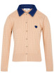 Thumbnail Pull beige uni avec une coupe droite et des manches longues